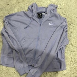 hooded purple/ lavender nike zip up lightly worn shows no signs of wear